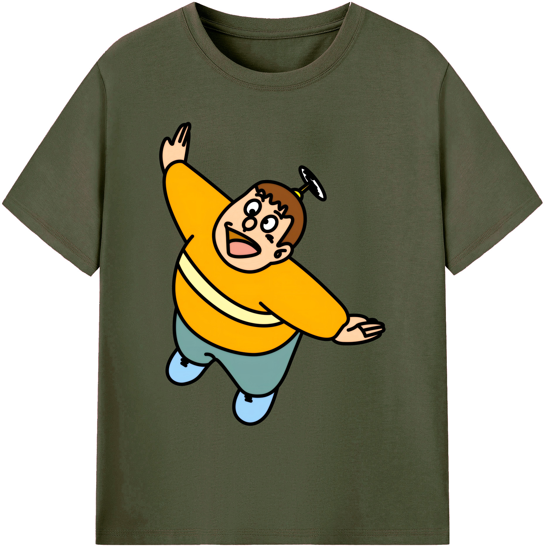 （画像用） ドラえもん 剛田武 Doraemon Gouta Takeshi 綿100％ メンズ半袖Tシャツ｜肌触りやわらか＆通気性